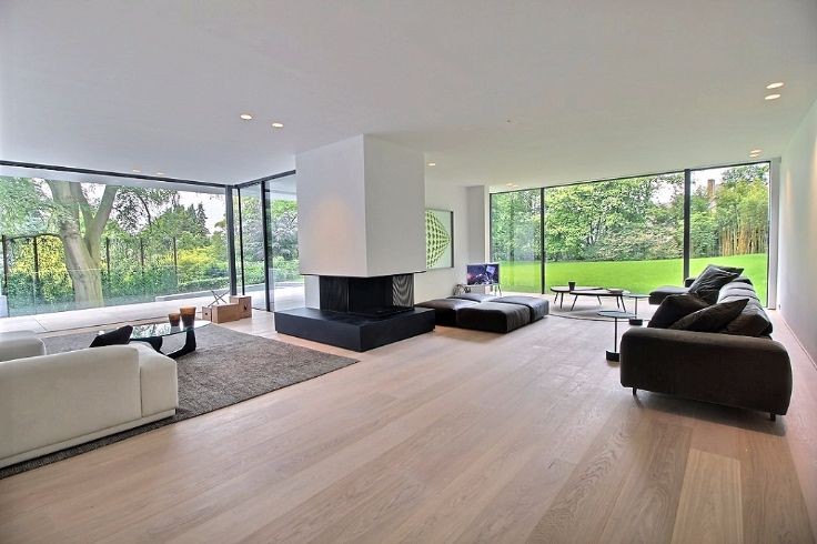 Nieuwbouw leefruimte met parketvloer - nieuwbouw aannemer